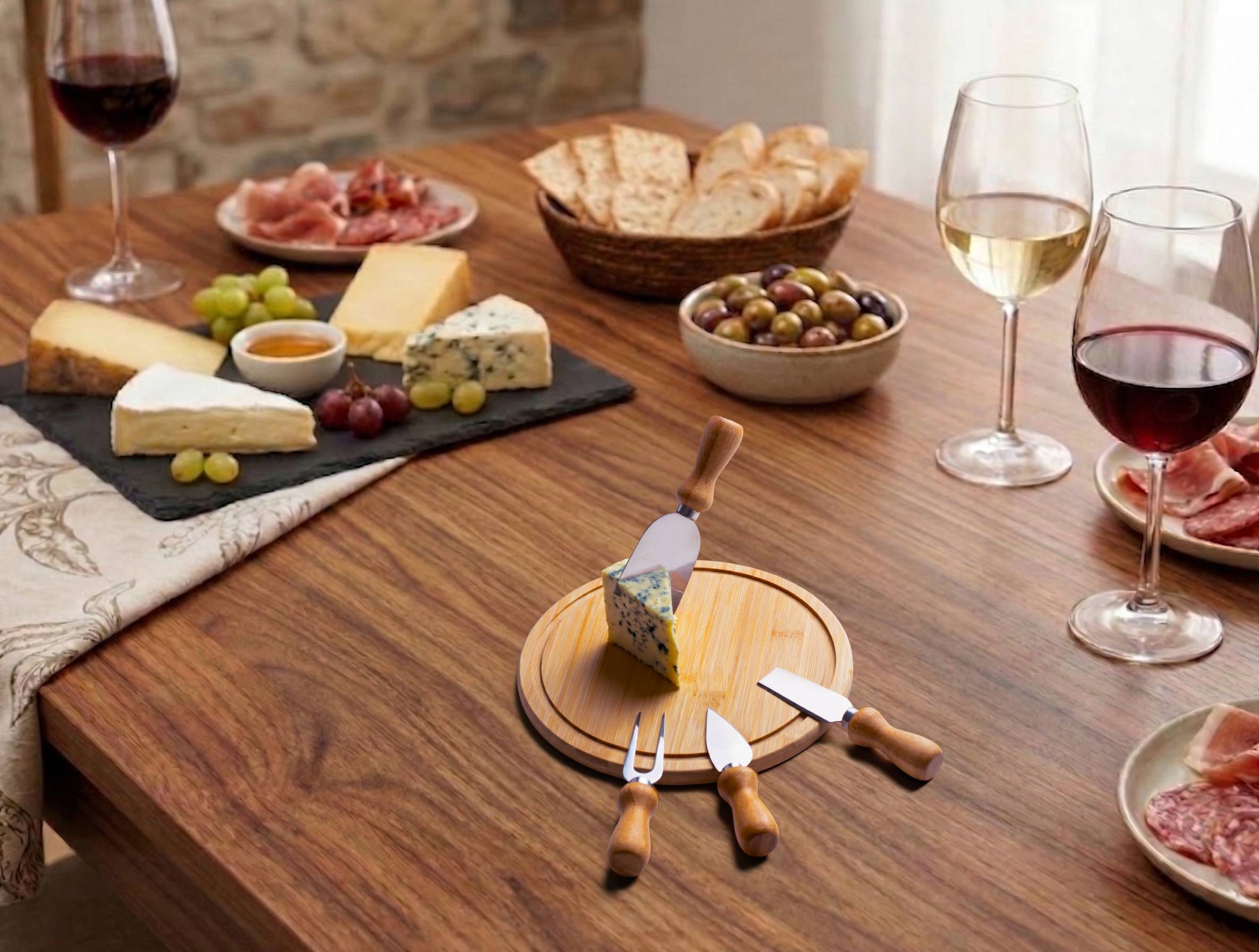 Categoria Queijos e Petiscos – tábuas e utensílios em bambu